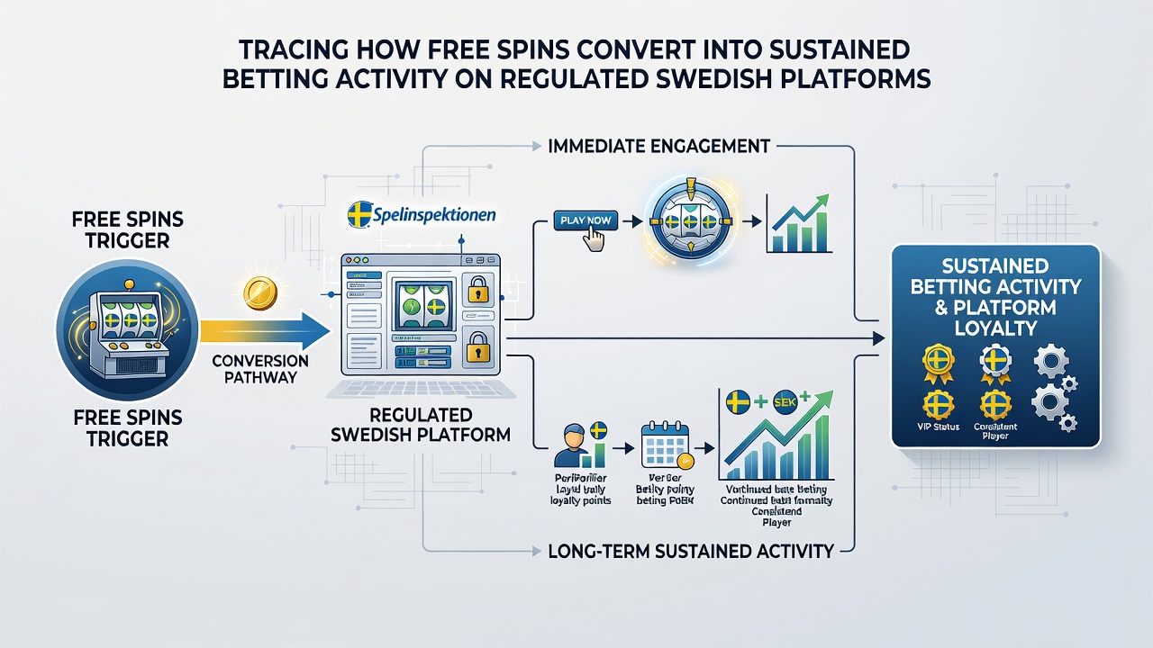 Player journey from free spins to ongoing betting sessions on Swedish sites